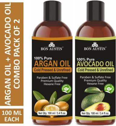 Bon Austin 100% Pure & Natural Argan Oil & Avocado Hair Oil