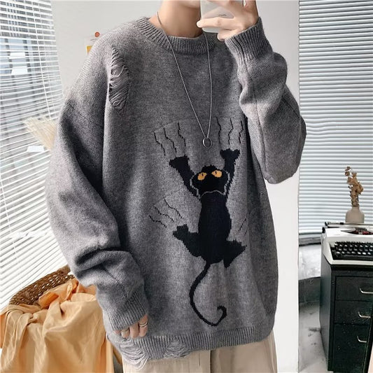 RegalStreetStyle Lazy Style Printed Sweater Pullover