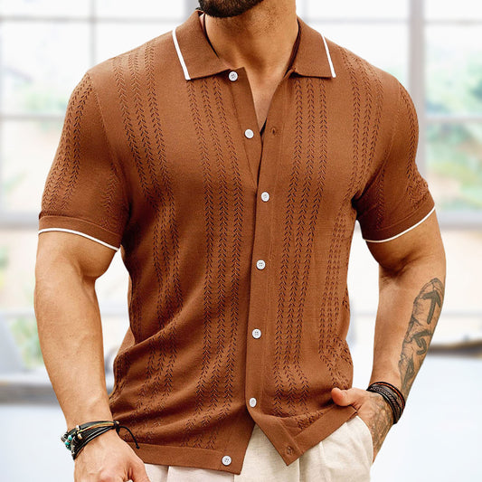RegalG Self-Patterned Polo Shirt